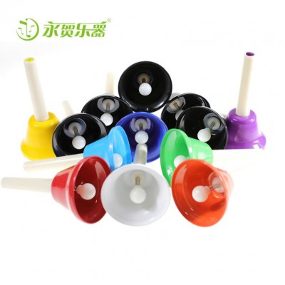 wholesale low-cost plastic and metal handbell colorful melody bell set delicate bell set